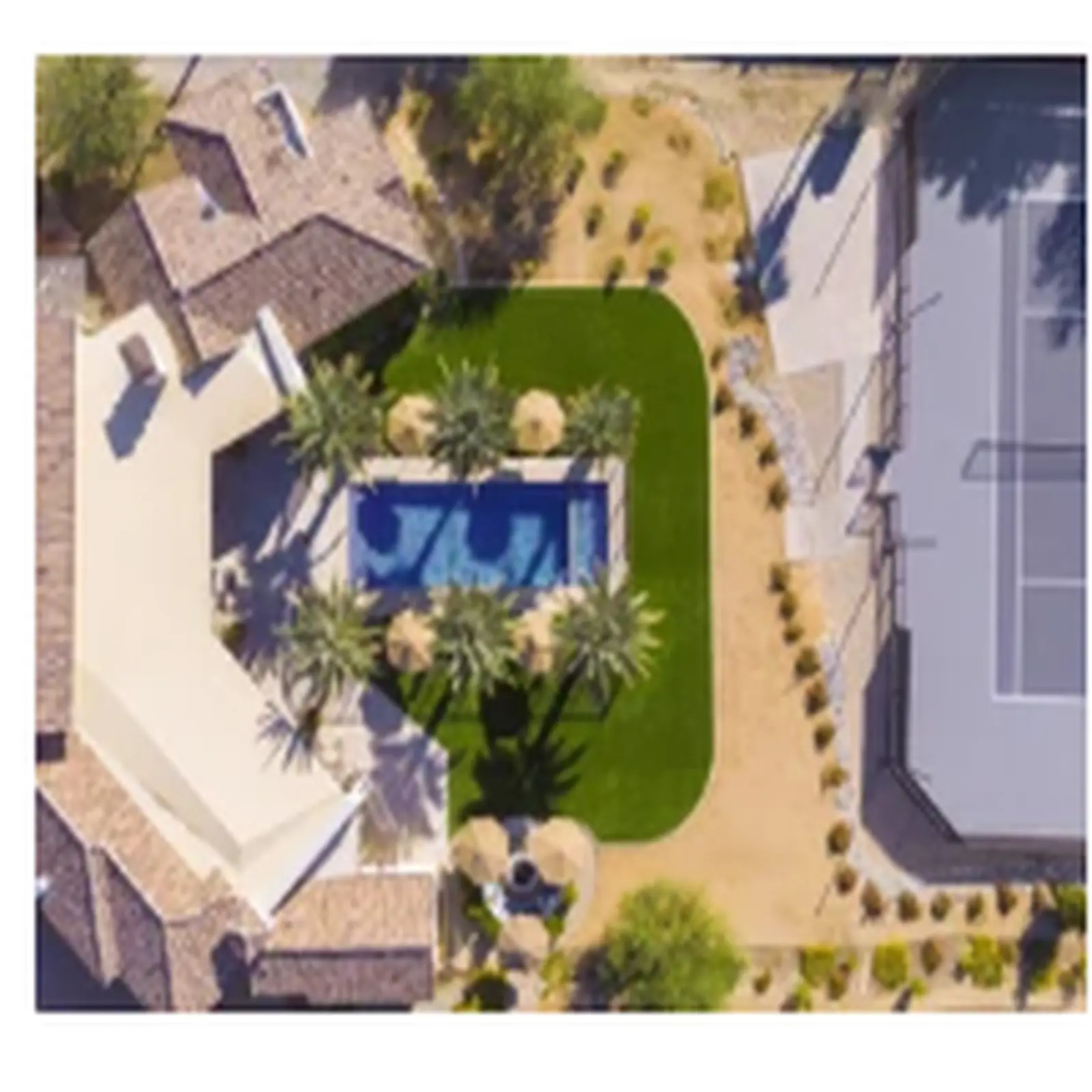 Aerial view of the estate