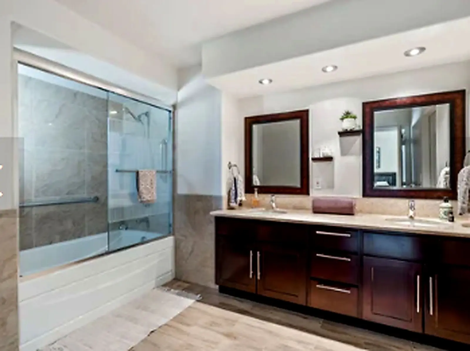 Bathroom with double vanity